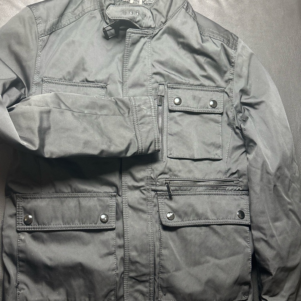 Zara Men's Charcoal Military Jacket
